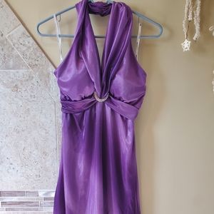 PURPLE Halter dress